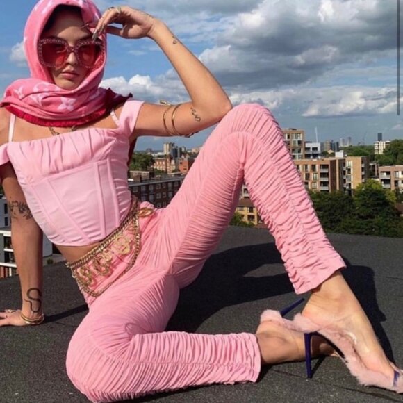 I.AM.GIA **RARE** Pink Ophelia Pants Sz L - Picture 1 of 6